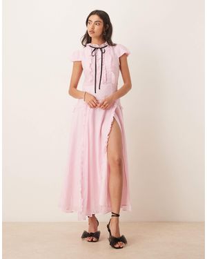 Sister Jane Primrose Ruffle Maxi Dress - Pink