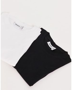Weekday Essence Standard 2 Pack T-Shirt - Black