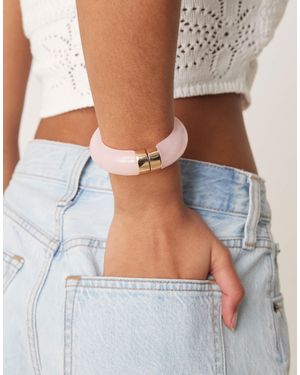 ASOS – armspange mit metall- und kunstharzdetails - Grau