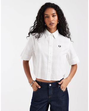Fred Perry – hemd aus webstoff - Weiß