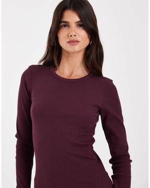 JJXX Long Sleeve Ribbed Top - Purple