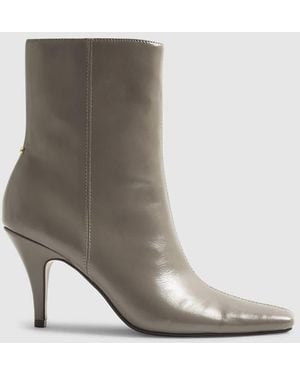 River Island Chisel Toe Heeled Ankle Boots - White