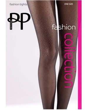 Pretty Polly Collants résille ornementés - Marron