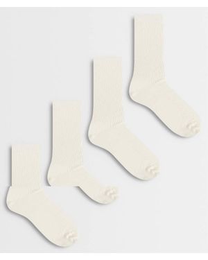 Cotton On Cottonon Set Van 4 Quarter Crew Sokken - Naturel
