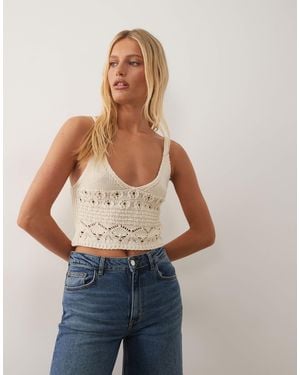 ASOS Crochet Knitted Top - Blue