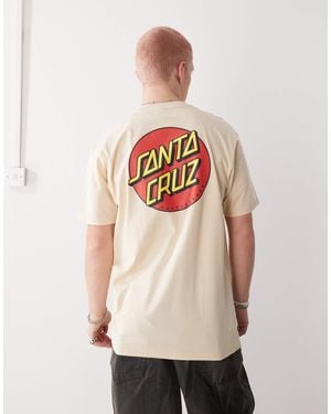 Santa Cruz T-shirt avec logo circulaire au dos - beige - Neutre