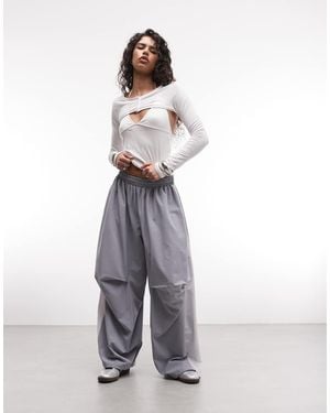 Collusion Xl baggy Nylon Sports jogger - Grey