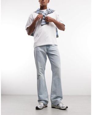 Weekday Mercury Relaxed Bootcut Flare Jeans - Blue