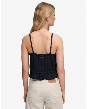 Superdry Lace Cami Top - Black