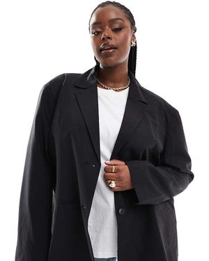 Collusion Plus Relaxed Oversized Blazer Co-ord - Black