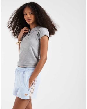 adidas Originals Crochet 3 Stripe Shorts - Blue