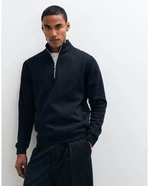 ASOS Essentials Regular Quarter Zip Sweatshirt - Blue