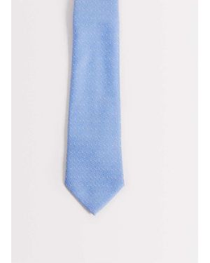 ASOS Greek Wave Texture Tie - Blue