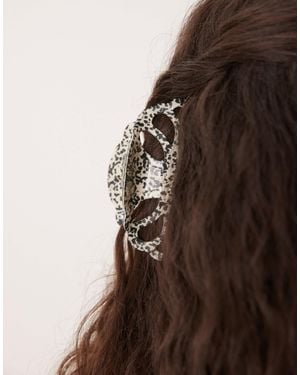 ASOS Animal Abstract Print Hair Claw - Brown