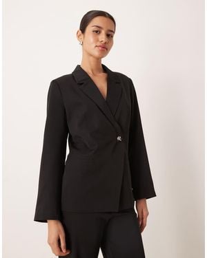 Vila Hammered Button Tailored Blazer Co-ord - Black