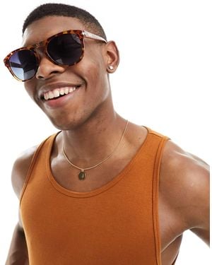 Quay Quay – slicked back – runde sonnenbrille - Braun
