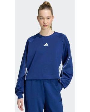 adidas Stadium 3-stripes Crewneck Sweatshirt - Blue