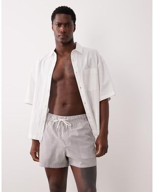 ASOS Seersucker Swim Shorts - Red