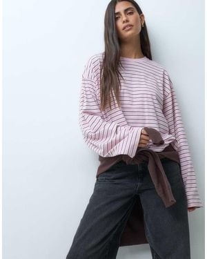 Hollister Boxy Long Sleeve T-Shirt - Purple