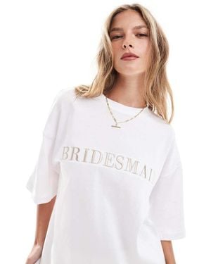 Six Stories Bridesmaid Statement Tee - White
