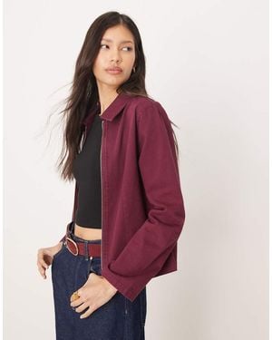 ASOS Denim Harrington Jacket Co Ord - Red