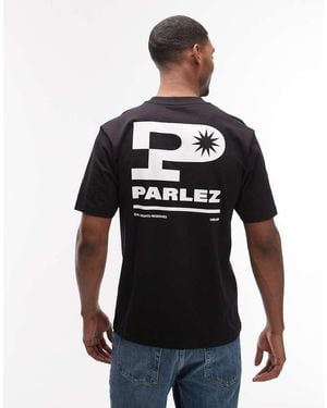 Parlez Complex T-shirt With Back Print Graphic - Black