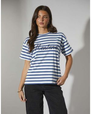 South Beach Camiseta A Rayas Montana De - Azul