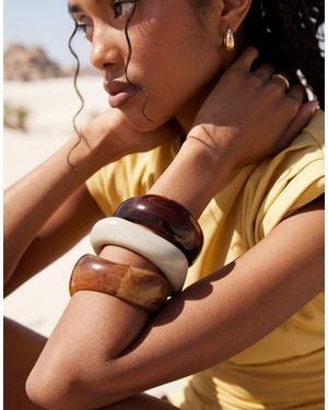ASOS Pack Of 3 Resin Bangles - White