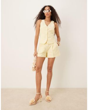 Pretty Lavish Linen Shorts Co-ord - Natural