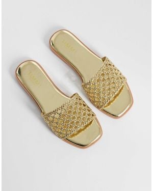 SIMMI Simmi london wide fit – luna – flache sandalen - Mettallic