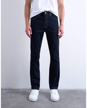 TOPMAN Vaqueros Azul Crudo De Corte Slim Elástico De