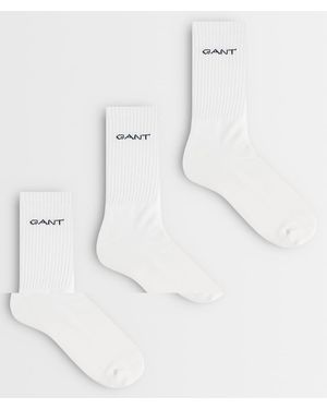 GANT Confezione Da 3 Paia Di Calzini Sportivi Bianchi - Bianco
