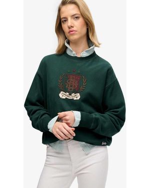 Superdry Crest Loose Crew - Green
