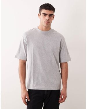 SELECTED Heavyweight Oversized T-shirt - Gray