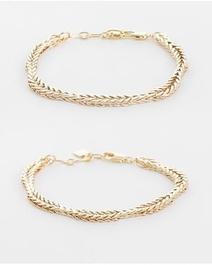 ASOS Mutli-pack Of Chunky Chain Bracelets - Metallic