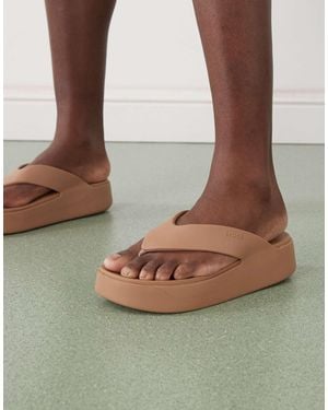 Crocs™ Getaway Platform Flip Flops - Brown