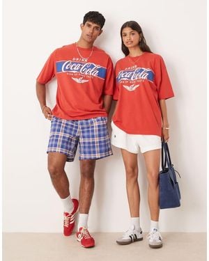 ASOS T-Shirt Oversize Rossa Con Stampa "Coca Cola" - Rosso