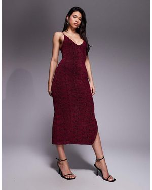 Vesper Bodycon Sparkle Midaxi Dress With Cami Straps - Purple