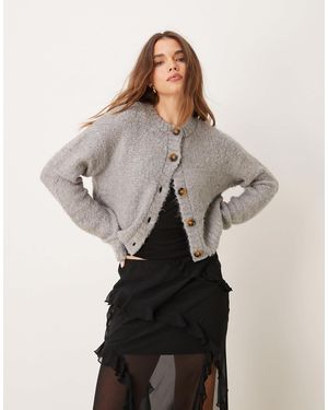 Glamorous – grobe strickjacke - Grau