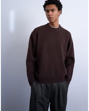TOPMAN Pull ras - Marron