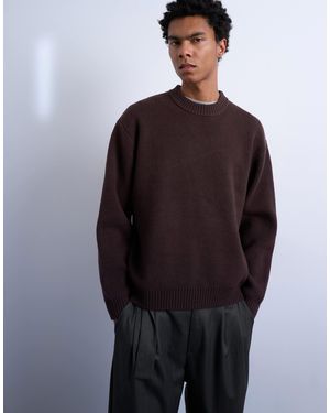 TOPMAN – relaxed-fit-strickpullover - Braun