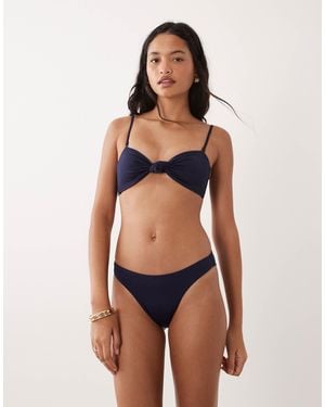 GOOD AMERICAN – good waist – knapp geschnittene bikinihose - Blau