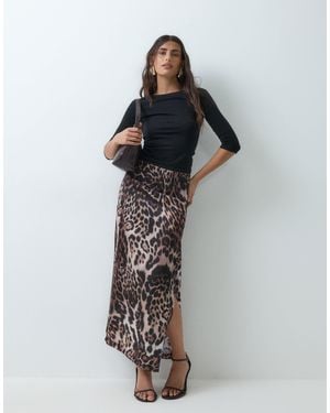 ASOS Satin Co-Ord Midi Skirt - Multicolour