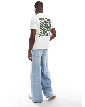 Farah Camiseta Con Estampado En El Pecho Y La Espalda Amesbury De -Neutro - Azul