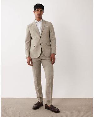 SELECTED Linen-mix Slim Fit Pants - Natural