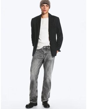 Weekday Space Relaxed Fit Straight Jeans - Black