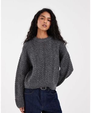Levi's Charlotte pull en maille pointelle - Gris