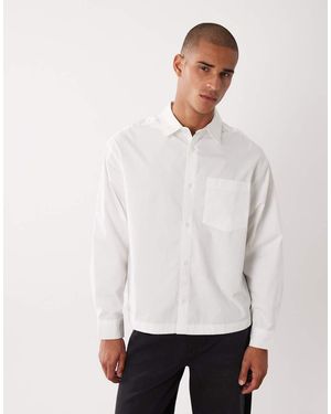 ASOS Boxy Oversized Poplin Shirt - White
