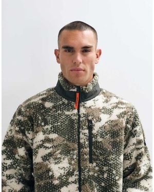 No Problemo Chaqueta Polar Con Estampado De Logo Tipo Árbol En -Neutro - Verde