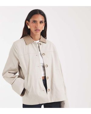Vero Moda Barnjack Met Contrasterende Kraagdetail - Naturel